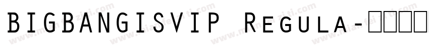 BIGBANGISVIP Regula字体转换